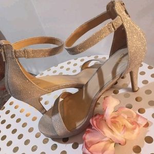 Amora silver Strappy heels
